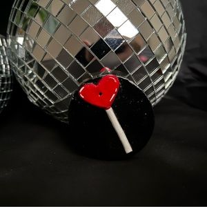 Red Heart Lollipop Incense Holder